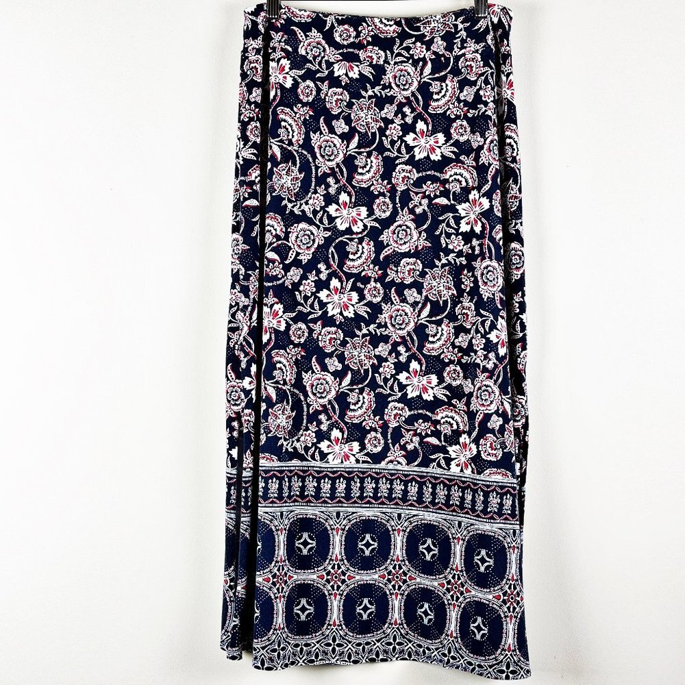 2/$20 Talbots Petites Floral Maxi Skirt Small